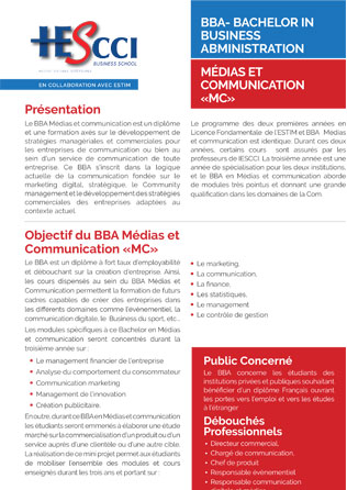 BBA Communication,  Business du  Sportif et Médias